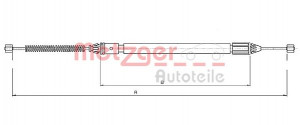METZGER 10.6682 - Seilzug, Feststellbremse