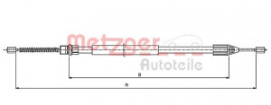 METZGER 10.6542 - Seilzug, Feststellbremse