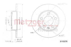 METZGER 6110376 - Bremsscheibe