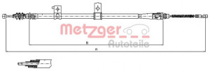 METZGER 17.6032 - Seilzug, Feststellbremse
