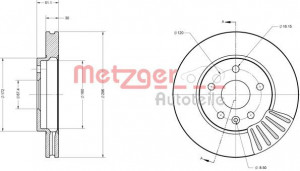 METZGER 6110296 - Bremsscheibe