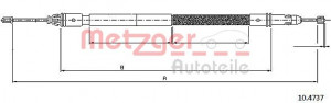METZGER 10.4737 - Seilzug, Feststellbremse