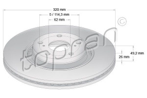 TOPRAN 631162 - Bremsscheibe