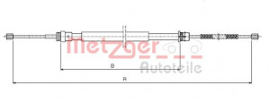 METZGER 10.6541 - Seilzug, Feststellbremse