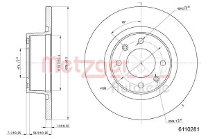 METZGER 6110281 - Bremsscheibe