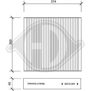 DIEDERICHS DCI1137 - Filter, Innenraumluft