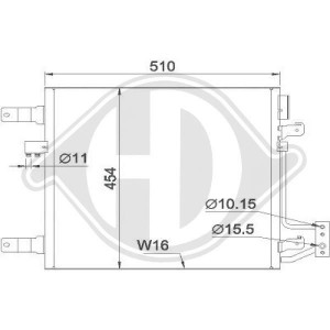DIEDERICHS DCC1195 - Kondensator, Klimaanlage