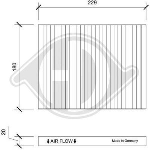 DIEDERICHS DCI0201 - Filter, Innenraumluft