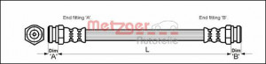 METZGER 4111018 - Bremsschlauch