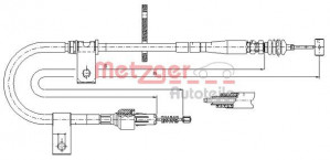 METZGER 17.5041 - Seilzug, Feststellbremse