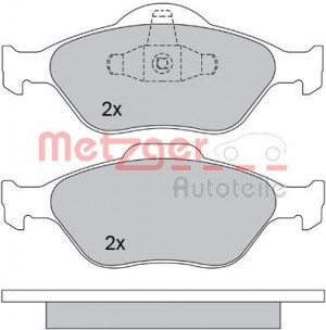 METZGER 1170045 - Bremsbelagsatz, Scheibenbremse