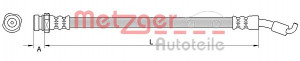 METZGER 4110821 - Bremsschlauch