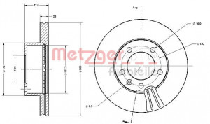 METZGER 6110287 - Bremsscheibe