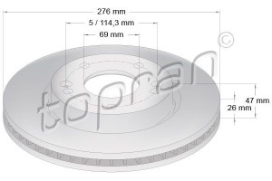TOPRAN 820618 - Bremsscheibe