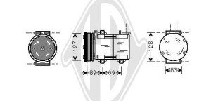 DIEDERICHS DCK1255 - Kompressor, Klimaanlage