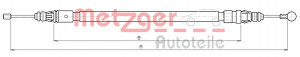 METZGER 10.6233 - Seilzug, Feststellbremse