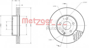 METZGER 6110153 - Bremsscheibe