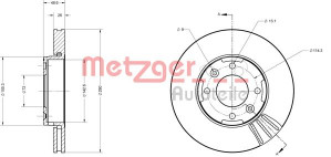 METZGER 6110636 - Bremsscheibe