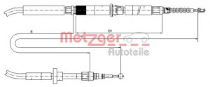 METZGER 10.7589 - Seilzug, Feststellbremse