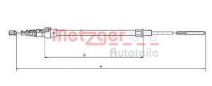 METZGER 19.105E - Seilzug, Feststellbremse