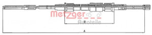 METZGER 10.748 - Seilzug, Feststellbremse