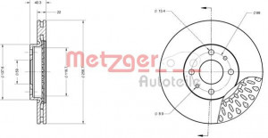 METZGER 6110216 - Bremsscheibe