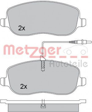 METZGER 1170232 - Bremsbelagsatz, Scheibenbremse