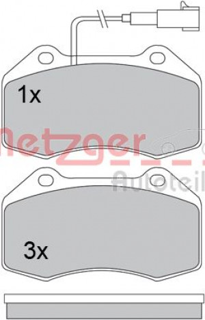 METZGER 1170559 - Bremsbelagsatz, Scheibenbremse