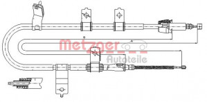 METZGER 17.2566 - Seilzug, Feststellbremse