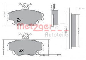 METZGER 1170427 - Bremsbelagsatz, Scheibenbremse