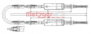 METZGER 11.5661 - Seilzug, Feststellbremse