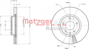 METZGER 6110295 - Bremsscheibe