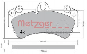 METZGER 1170405 - Bremsbelagsatz, Scheibenbremse