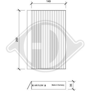DIEDERICHS DCI1196 - Filter, Innenraumluft