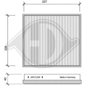 DIEDERICHS DCI1083 - Filter, Innenraumluft