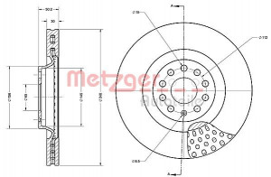 METZGER 6110715 - Bremsscheibe
