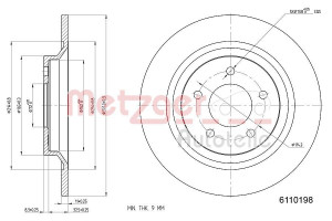 METZGER 6110198 - Bremsscheibe