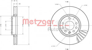 METZGER 6110404 - Bremsscheibe