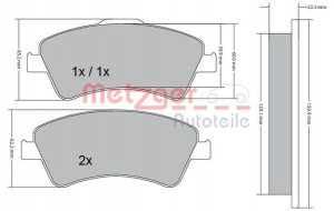 METZGER 1170220 - Bremsbelagsatz, Scheibenbremse