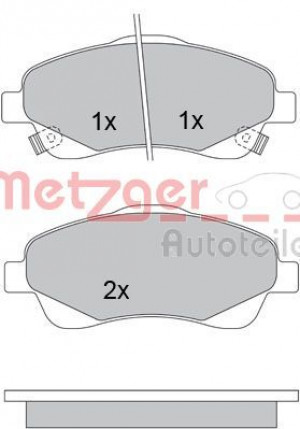 METZGER 1170172 - Bremsbelagsatz, Scheibenbremse