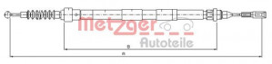 METZGER 10.7620 - Seilzug, Feststellbremse