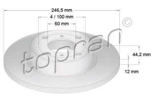 TOPRAN 207985 - Bremsscheibe