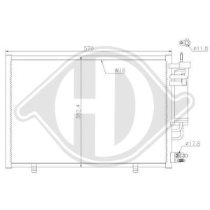 DIEDERICHS DCC1646 - Kondensator, Klimaanlage