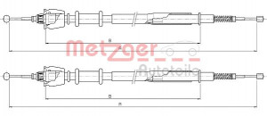 METZGER 10.5235 - Seilzug, Feststellbremse