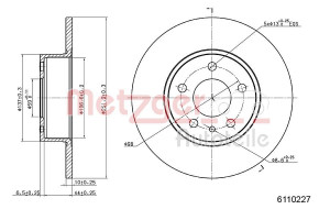 METZGER 6110227 - Bremsscheibe