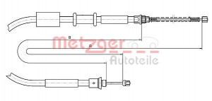 METZGER 1281P2 - Seilzug, Feststellbremse