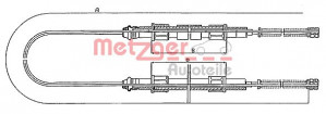 METZGER 10.713 - Seilzug, Feststellbremse