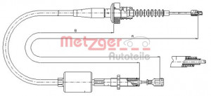 METZGER 18.2522 - Seilzug, Kupplungsbetätigung