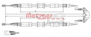 METZGER 11.5765 - Seilzug, Feststellbremse