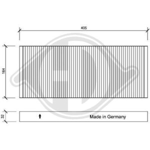 DIEDERICHS DCI1095 - Filter, Innenraumluft